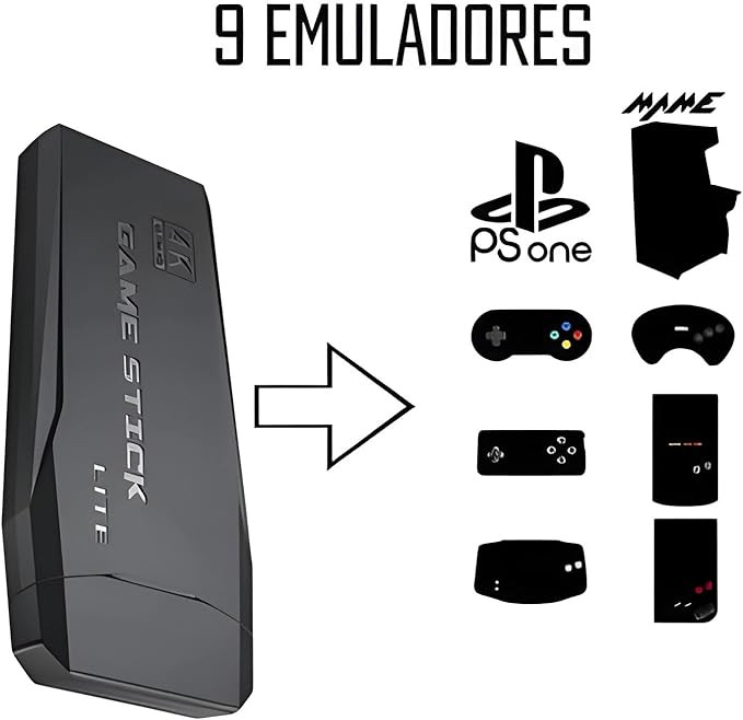 Game Stick Retrô 10 Mil Jogos + 2 Comandos