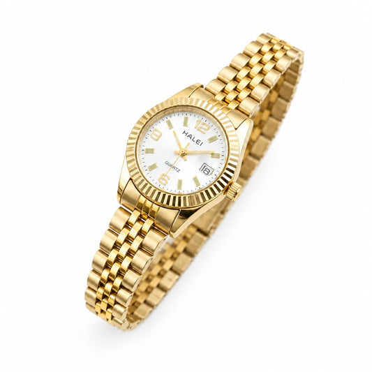 Relógio Feminino Gaia Dourado em Aço Inoxidável