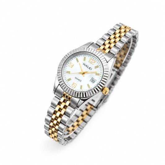 Relógio Feminino Gaia Bicolor em Aço Inoxidável
