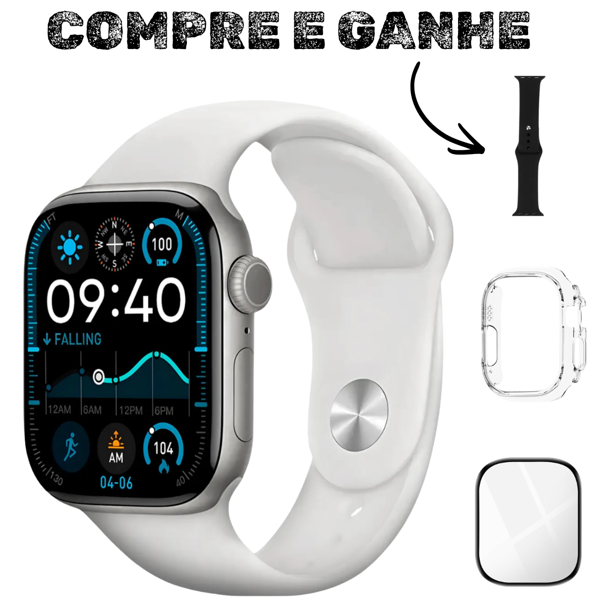 Smartwatch S12 Pro 46mm Prata